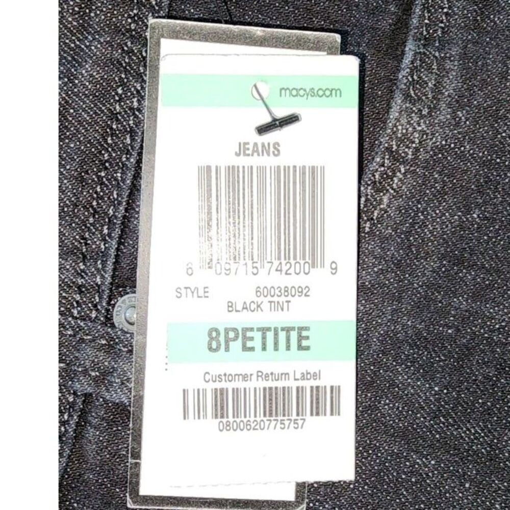 NWT Style & CO Tummy Control Black Boot Cut Tint Jeans Sz 8P - Picture 9 of 9